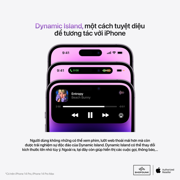 Loại bỏ thiết kế notch “tai thỏ”, iPhone 14 Pro thay thế bằng Dynamic Island nâng tầm trải nghiệm tương tác